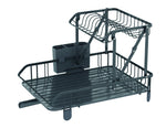 Two Tier Folding Dish Rack - Grey