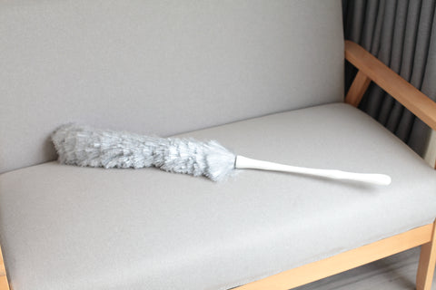 Feather Duster Long Handle Grey