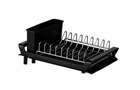 Compact Expanding Dish Rack Black