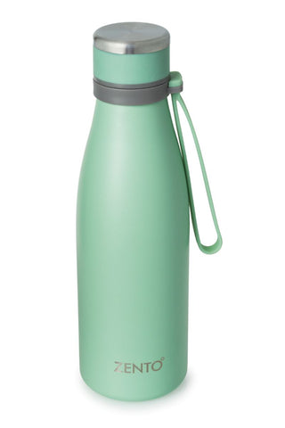 Zenith Silicone Strap SS Vacuum Water Bottle 550ml Neo Mint**