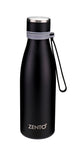 Zenith Silicone Strap SS Vacuum Water Bottle 550ml Black