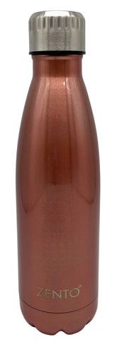 Classic SS Vacuum Water Bottle Metallic Rose Gold