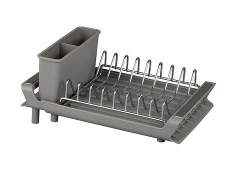 Compact Expanding Dish Rack Grey