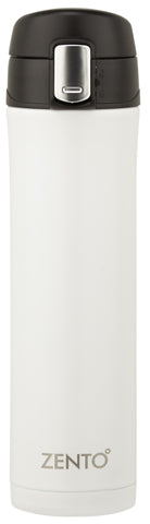 Push Button Vacuum Tumbler  Matt White 450ml**