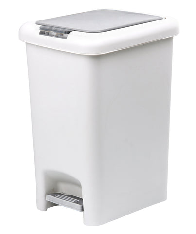 Fairmont 45L Double Opening Pedal Bin Wh/Gy